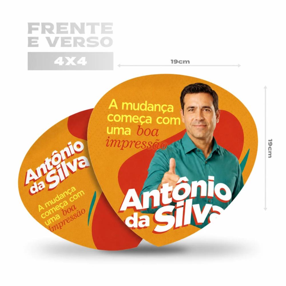 Abanador 19x19cm Impressão Frente e Verso