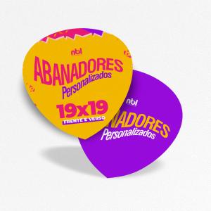 Abanador Modelo 01 Triplex 250g 19x19cm 4x4 (Impressão colorida 2 lados)  Faca de corte 