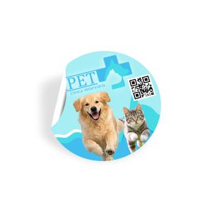 Adesivo com recorte personalizado Adesivo leitoso  4x0  recorte eletrônico 