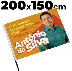 BANDEIRA 200x150CM ELEIÇÕES TECIDO TACTEL 200x150cm 4x0   