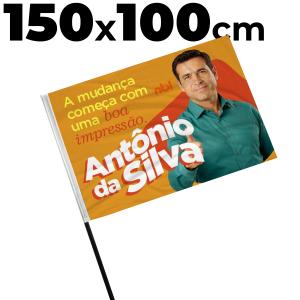 BANDEIRA 150x100CM ELEIÇÕES TECIDO TACTEL 150x100CM 4x0   