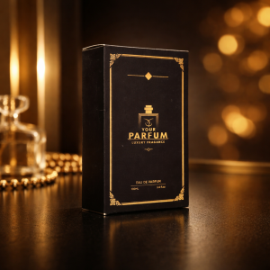 CAIXA CARTUCHO PARA PERFUME DE 100ML Triplex 250g 12x7,5x3  Laminação Brilho ou Fosco Corte e vinco eletrônico 