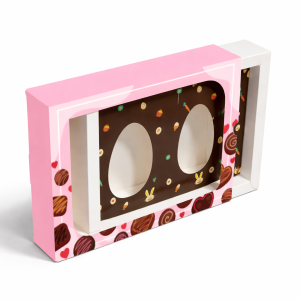 CAIXA COM BERÇO PARA OVO E CINTA COM ACETATO PERSONALIZADA