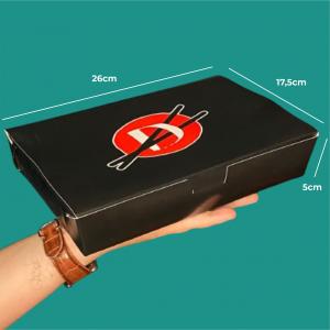 CAIXA DE SUSHI (GG) ANTIVAZAMENTO DELIVERY Cartão Duplex 250g 26X17,5X5  Laminação brilhosa na parte interna  