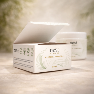 CAIXA PARA POTE DE 150ML Triplex 250g 9,5x9,5x7,5  Laminação Brilho ou Fosco Faca de corte 