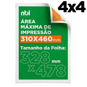 IMPRESSÃO DIGITAL FRENTE E VERSO - SEM ACABAMENTO  Tamanho Folha 47.8x32.8cm 4x4 (Colorido 2 Lados)  Sem Acabamento Área máxima de impressão 31x46cm
