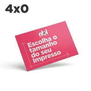 IMPRESSOS NA DIGITAL FRENTE   4x0 (Colorido 1 Lado)  Sem Acabamento 