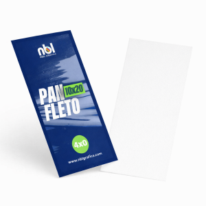 Panfletos promocionais Couche Brilho 80g 10x20cm 4x0 (Colorido 1 lado).  Corte reto 