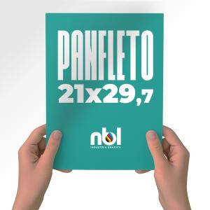 Panfletos Promocionais Couche Brilho 80g 21x29,7cm 4x0 (Colorido 1 lado).  Corte reto 