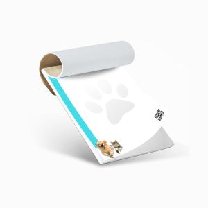 Papel timbrado personalizado para petshop e clínica veterinária offset 75g 14x20 4x0  Colagem no topo 