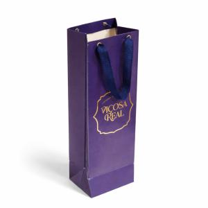 SACOLA PARA GARRAFA DE VINHO TRIPLEX 300G 35x12x10 4x0  Faca de corte 