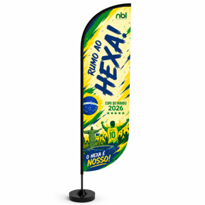 WIND BANNER Completo com base de plástico a partir de 1.70m 4X4   