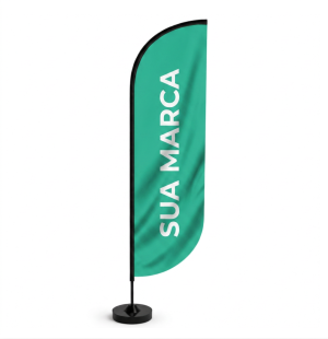 WIND BANNER Completo com base de plástico a partir de 1.70m 4X4   