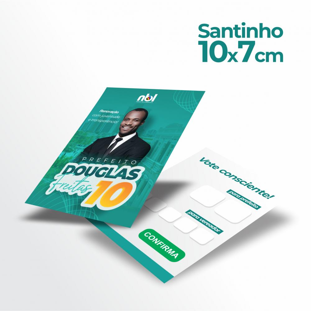 Santinho 7x10cm Frente e verso